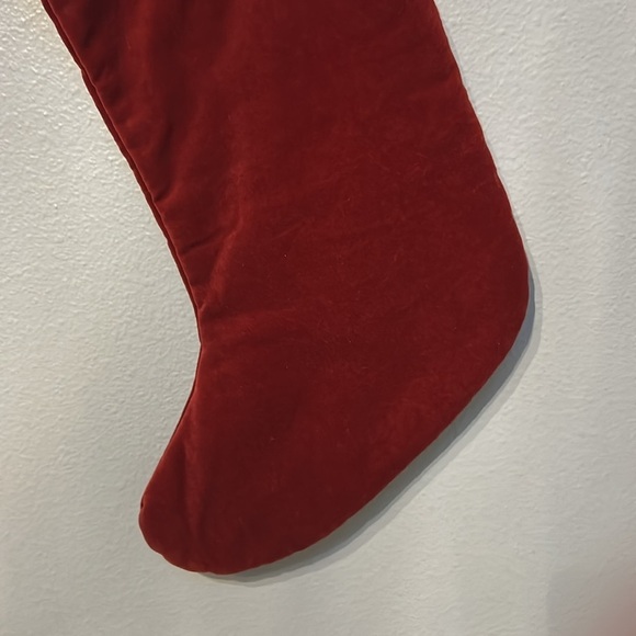 Pottery Barn Red & White Christmas Holiday Stocking, Mom, size medium - Picture 7 of 10